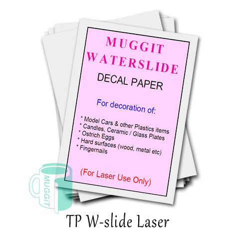 Muggit - A4 Clear Waterslide Decal Paper (for laser printers) - 10 Pack
