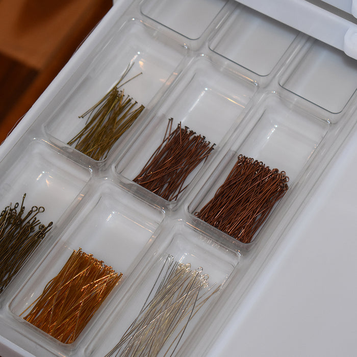 Doodles Best Craft Organizer - Crafting Storage Cabinet - Drawers with Inserts - Bar Height - Wood Grain