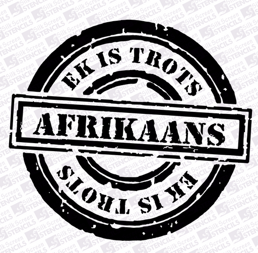 Doodles - Silk Screen Stencils - Trots Afrikaans - 131mm x 139mm