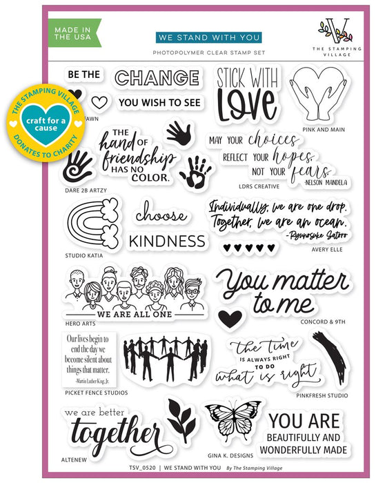 Lawn Fawn - Clear Stamps - We Stand With You