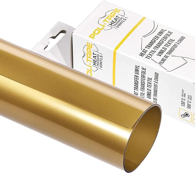 Poli-Flex Turbo - Heat Transfer Vinyl - Gold (25cm x 0.5m)