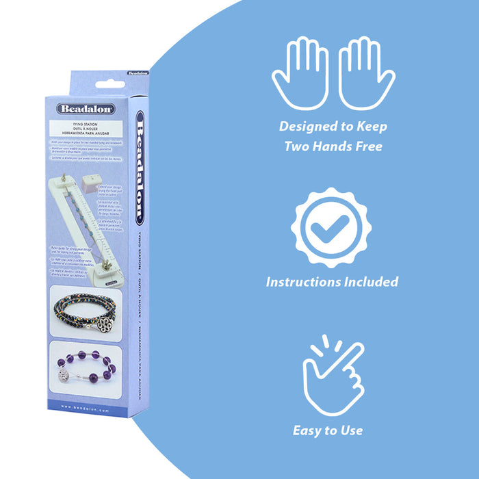 Tying Station, acrylic construction, with extra foam attachment, 3 in x 11.75 in, 7.62 cm x 29.8 cm
