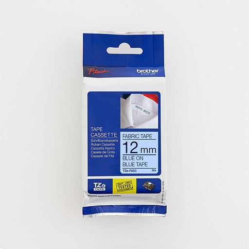 Brother - TZe Blue on Blue Fabric Tape - 12mm