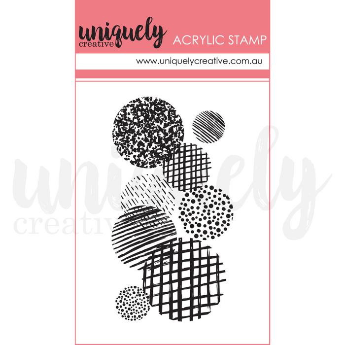 Uniquely Creative Texture Circles Mark Making Mini Stamp 4.8cm x 8.95cm