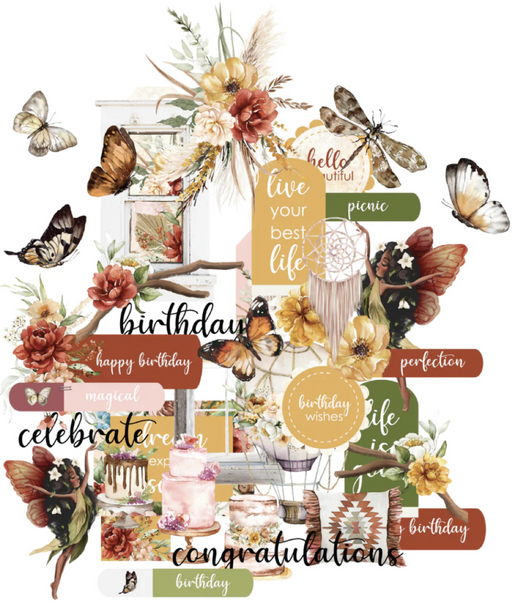 Uniquely Creative - Paper Die Cuts-Boho Picnic Creative Cuts