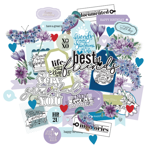 Uniquely Creative - Paper Die Cuts- Indigo & Violet Creative Cuts-UNIQUELY