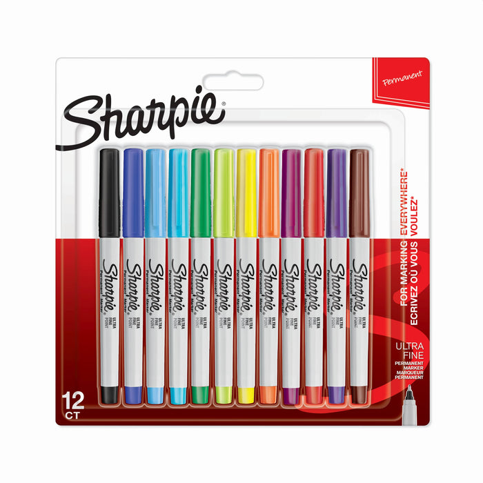 Sharpie - Ultra-Fine Permanent Markers - Assorted 12 Pack