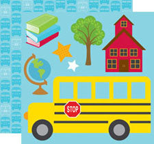 TPC Studio - 12" x 12" Cardstock - Back to School Bus - Die-cut