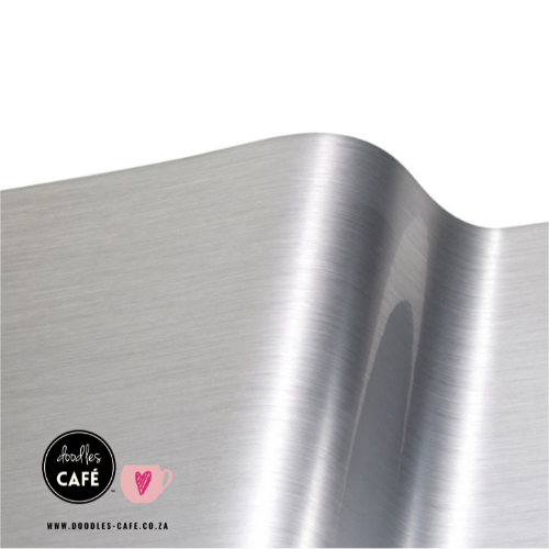 Vinylex - Chrome Silver Brushed Vinyl (Eco Solvent Printable) - 30cm x 1M
