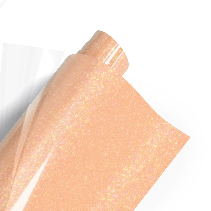 Poli-Flex Pearl Glitter - Heat Transfer - Neon Orange (1m x 25cm)