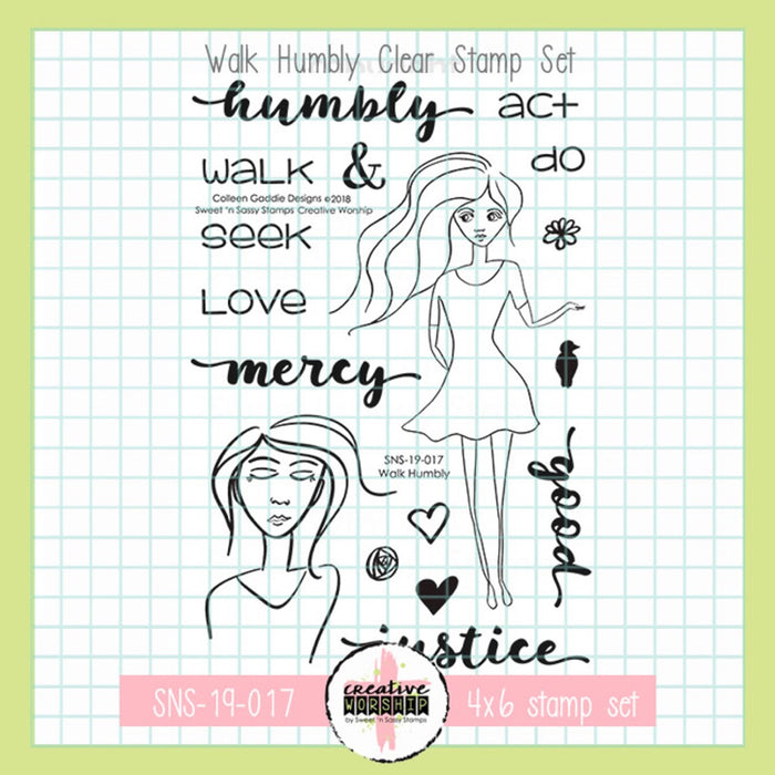 Sweet-n-Sassy-Stamps - Walk Humbly Stamp Set