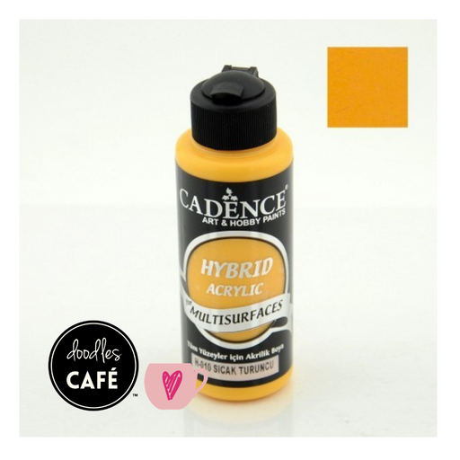 Cadence - Hybrid Acrylic Paint - Multi Surfaces & Leather - Warm Orange 70ml