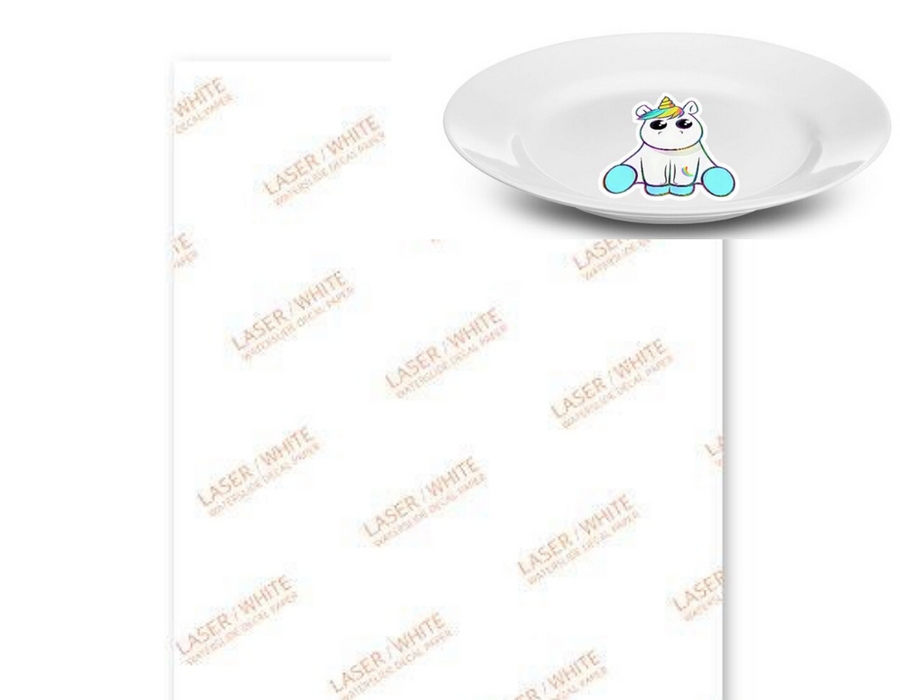 Doodles - A4 White Waterslide Decal Paper (for laser printers) - 5 Pack