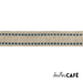 Flax Ribbon - Saddle Stitch – Natural / Navy (15mm x 1 Meter)
