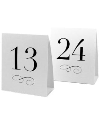 Weddingstar - Table Numbers Cards - Numbers 13 - 24