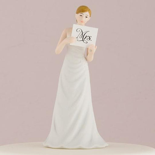 Weddingstar - Porcelain Cake Topper - Read my Sign - Bride Figurine