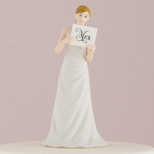 Weddingstar - Porcelain Cake Topper - Read my Sign - Bride Figurine