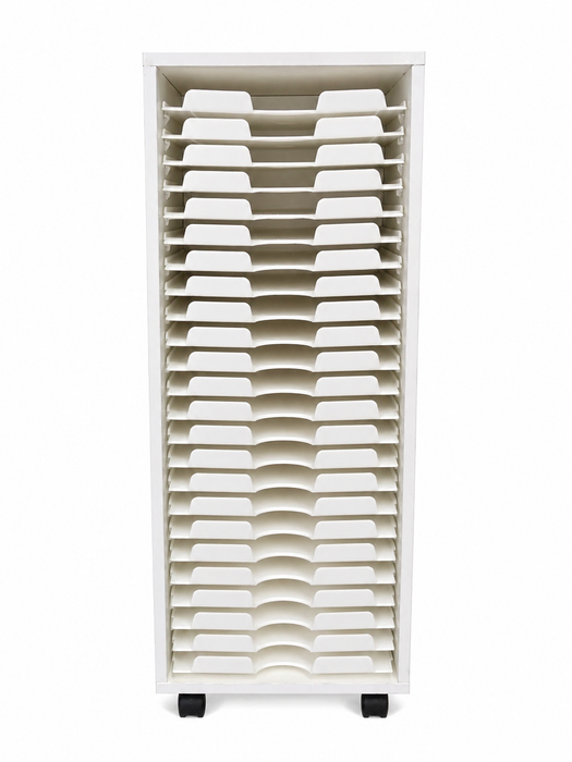 Doodles Best Craft Organizer - Crafting Storage Cabinet - Paper Shelves - Bar Height - White
