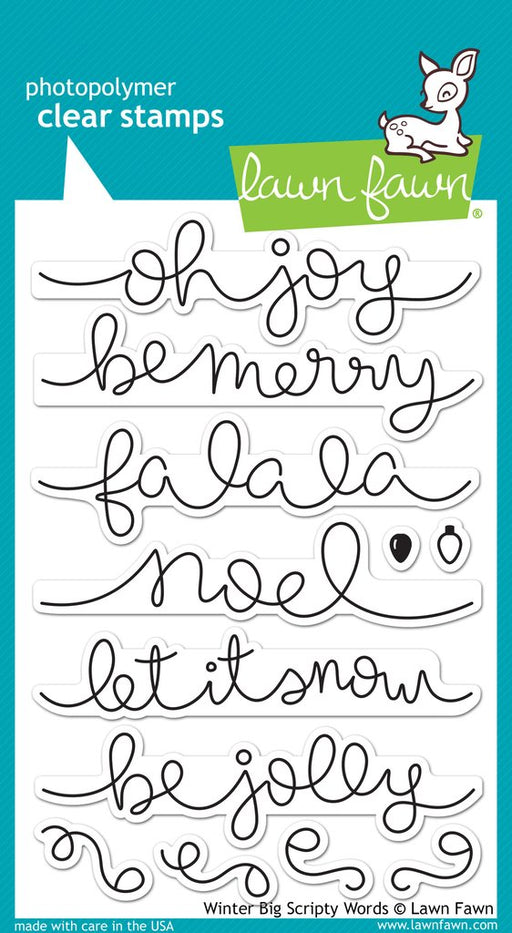 Lawn Fawn - Clear Stamp Set - winter big scripty words