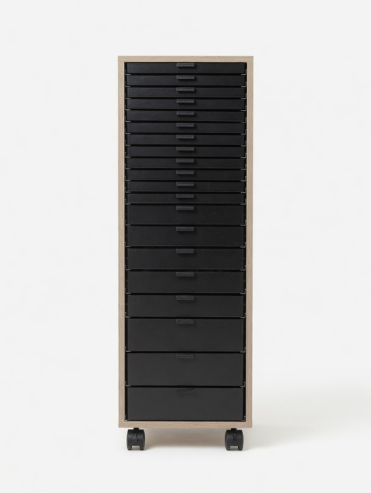 Doodles Best Craft Organizer - Crafting Storage Cabinet - Drawers with Inserts - Bar Height - Wood Grain