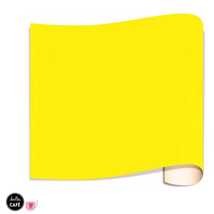 Poli-Flex Turbo - Heat Transfer Vinyl - NEON YELLOW  (30cm x 1m)