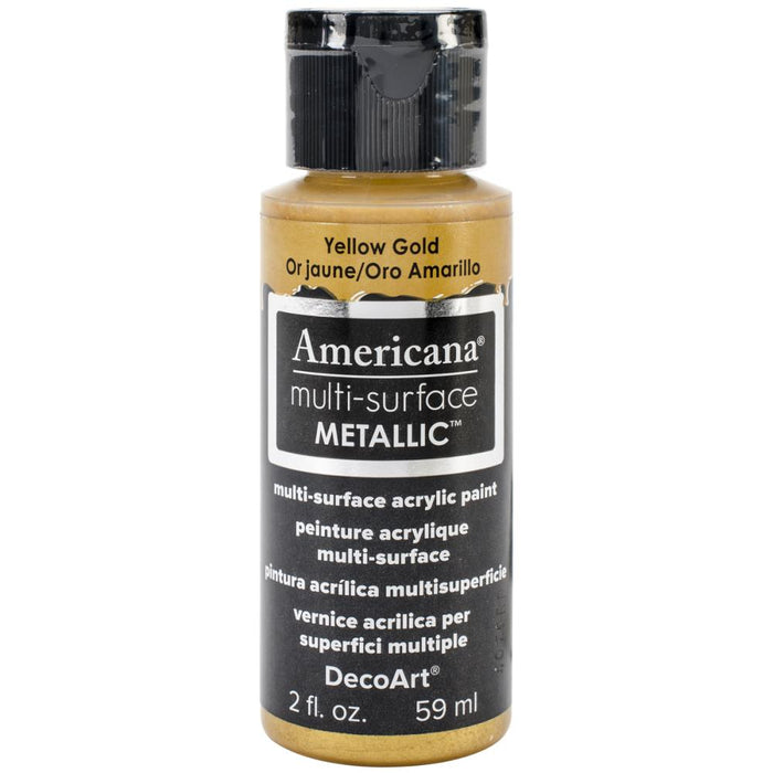 DecoArt - Multi-Surface Metallic Acrylic Paint - 2 oz - Yellow Gold