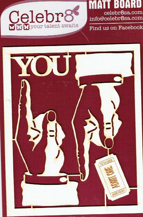 Celebr8 - Embellishments - Matt Board - "You"