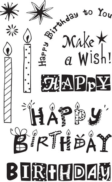 Oricraft - Clear Stamps - Birthday Set 1