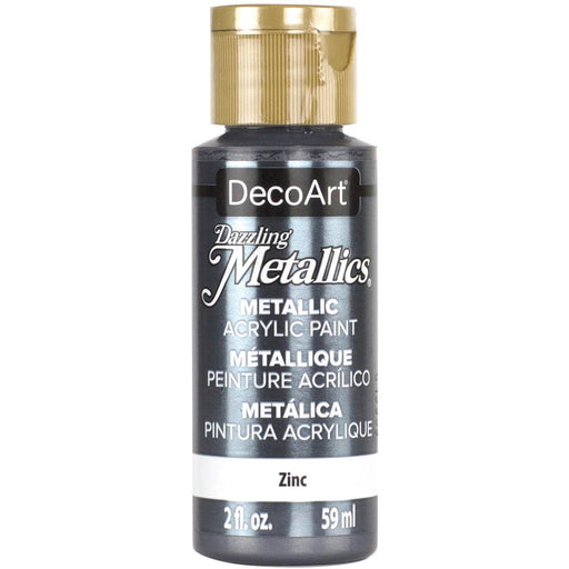 DecoArt - Dazzling Metallics - Acrylic Paint - 2oz - Zinc