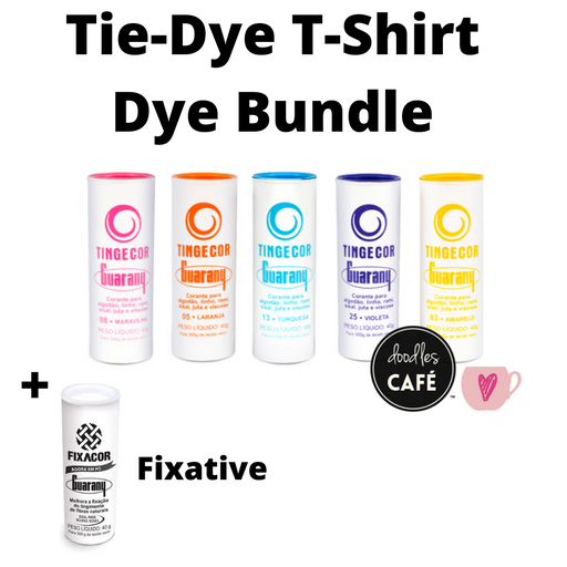 Doodles Rainbow Bundle - 5 Tie-Dye T-Shirt Dye Bundle with Fixative included!