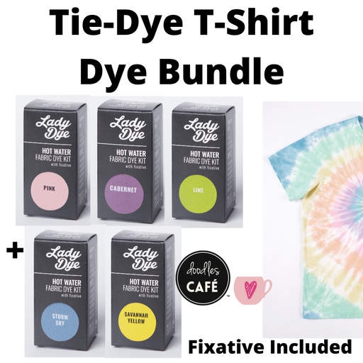Lady Dye - Fabric Dye - Hot Water Dye - T-Shirt Dye Bundle - Pastel Rainbow