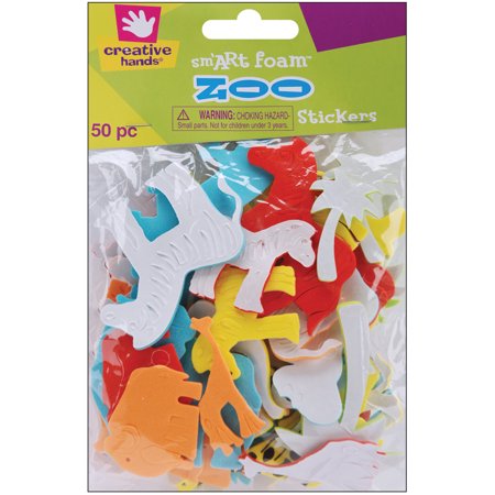 Fibre Craft Creative Hands - Foam Stickers, Zoo 50pc