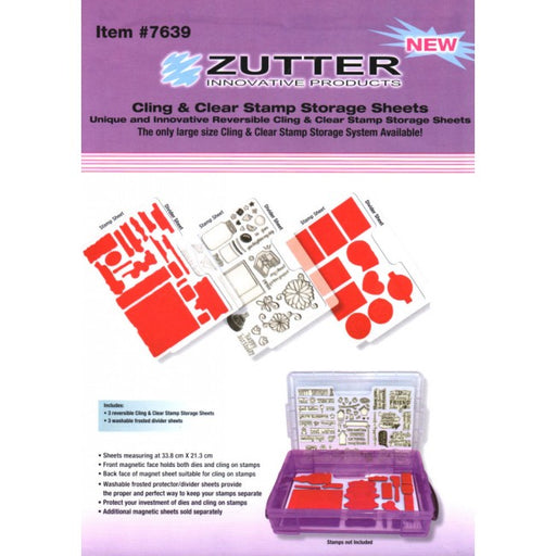 Zutter - Cling & Clear Stamp Storage Refill Sheets - Large